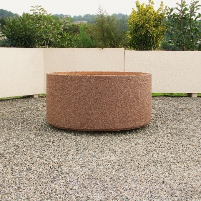 BAC BETON - ROND - 165x51cm - FINITION GRAVILLONS COLORES ou ACIER