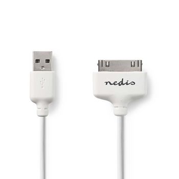 Cable de Charge et de Synchronisation / Station Apple Male à 30 broches - USB A Male / 1.0 m / Blanc