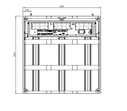 Dalle extérieur - front maintenance - P6.67 - 960 x 960 mm