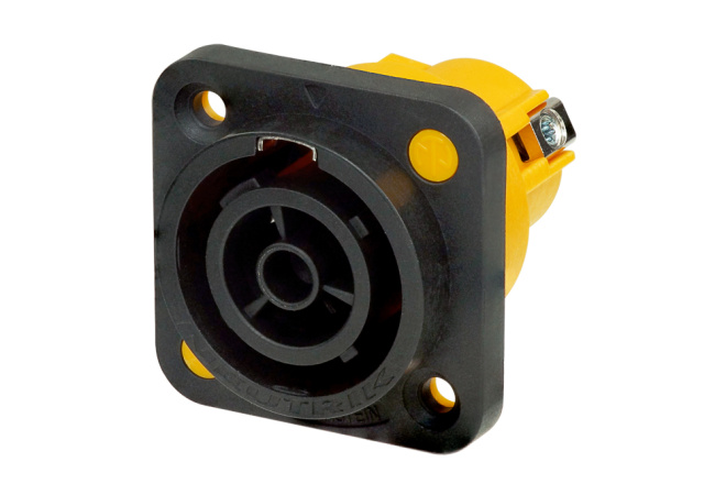 _Neutrik Powercon Jaune Female Chassis NAC3FPX