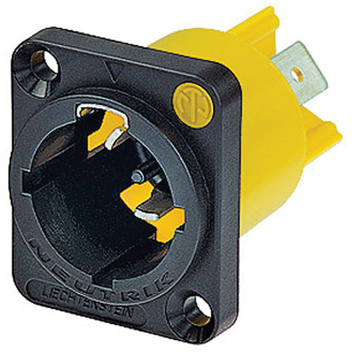 _Neutrik Powercon Jaune Male Chassis NAC3MPX