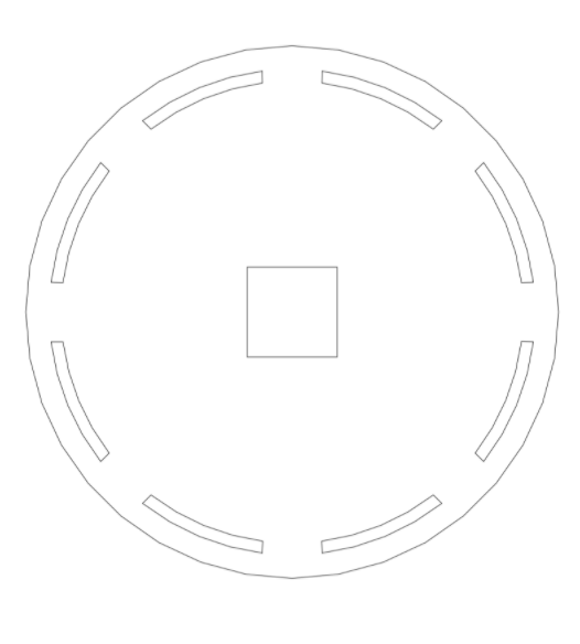 Tole embase 10mm - boutonniere - pour tube 200mm