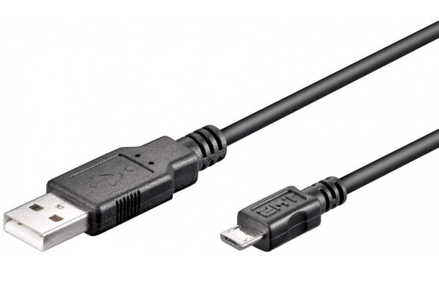 USB CABLE USB A TO MICRO USB B 3M - BLACK