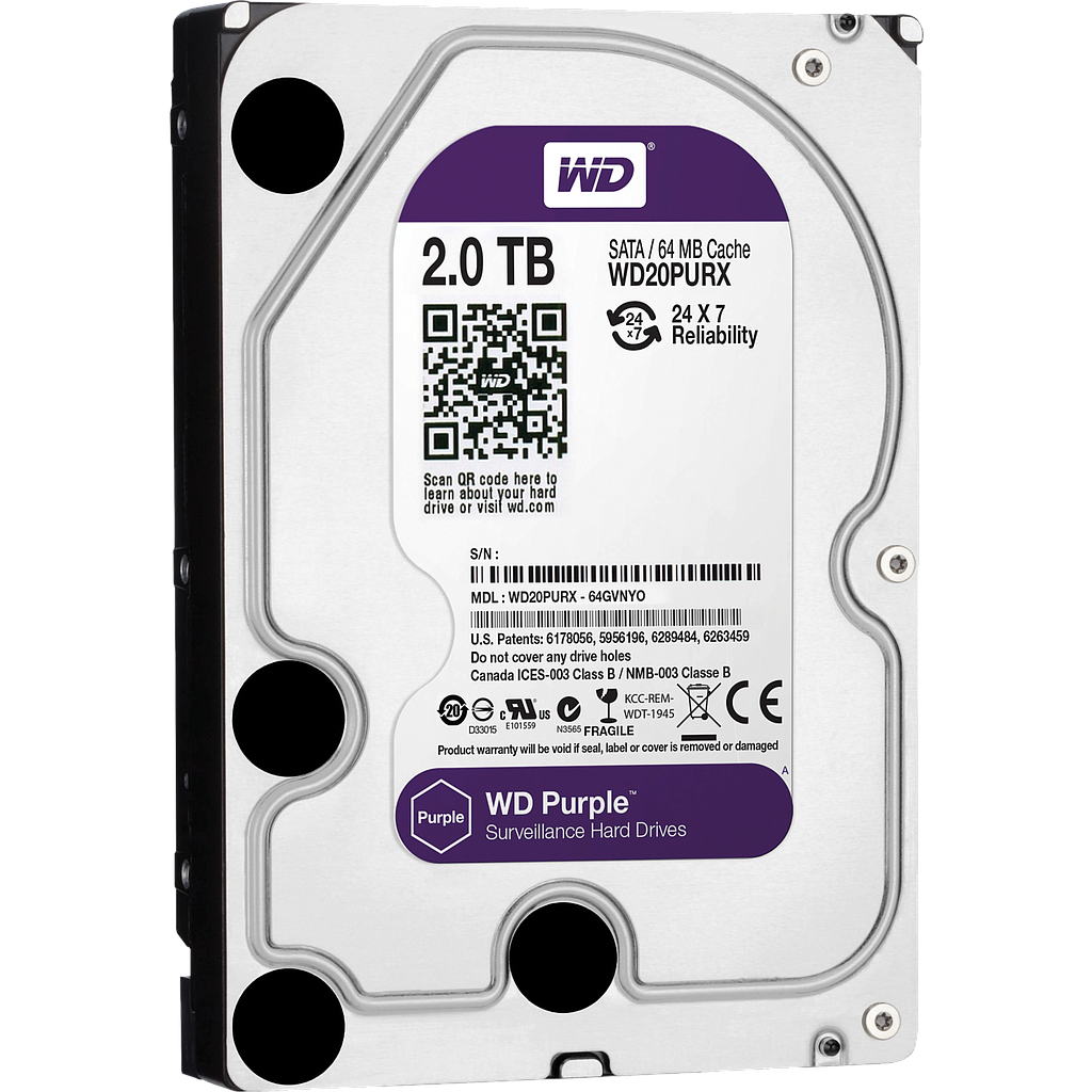 WESTERN DIGITAL HARDDISK SATA 2TB PURPLE