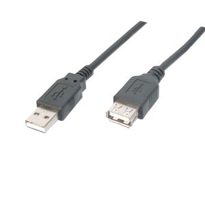 USB CABLE USB A TO USB A M/F 2M - BLACK (copie)