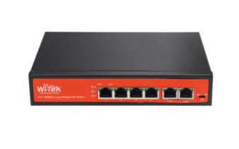 SWITCH / 6 Ports 100Mbps with 4 PoE ports + 2Up-link Ports